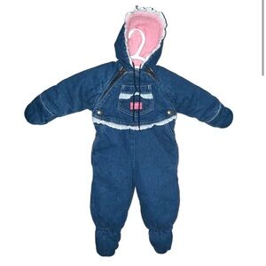 Vintage OSH KOSH B’GOSH Denim Girls Winter Snow Suit